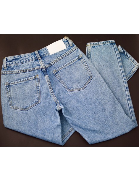 Jeans New Fashion High Waist Boyfriend Jeans Woman Casual Straight Jean For Women Denim Trousers Light Blue - Blue - 49300423...