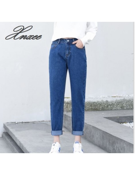 Jeans 2019 Spring Summer Ripped Jeans Woman High Waist Boyfriend Jeans For Women Plus Size Blue Black White - Black - 4I41243...