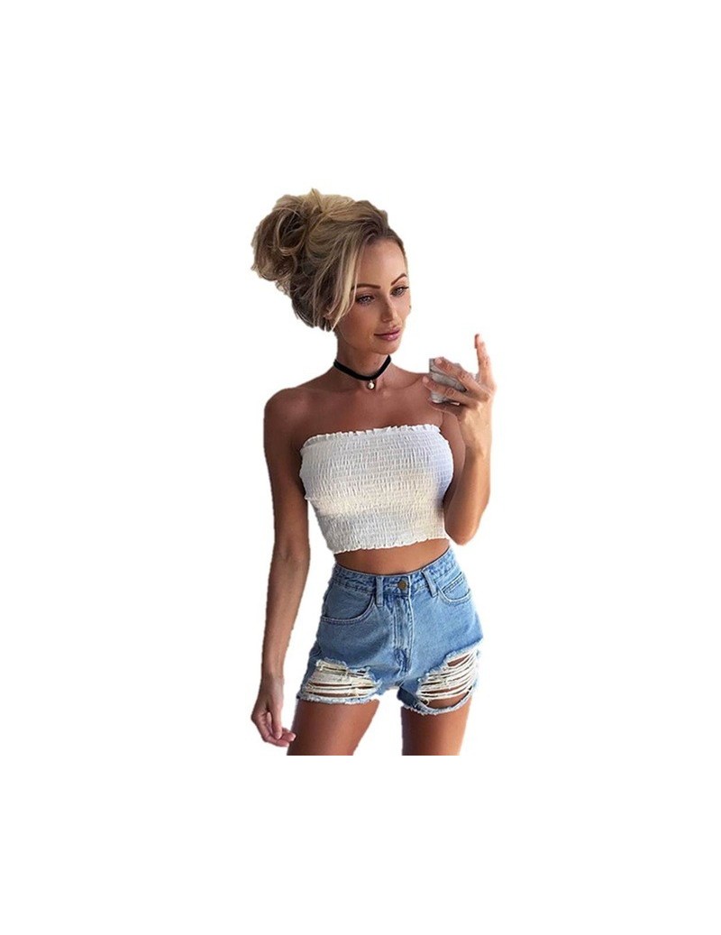 Tank Tops 2019 Summer Women Strapless Elastic Boob Bandeau Tube Tops Bra Lingerie Breast Wrap Simple Basic Blusa Mujer crop t...