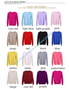 Pullovers 2019 Cashmere wool Sweater Women solid color Pullover o-neck sweater female Long sleeve Knitted jumpers - purple - ...