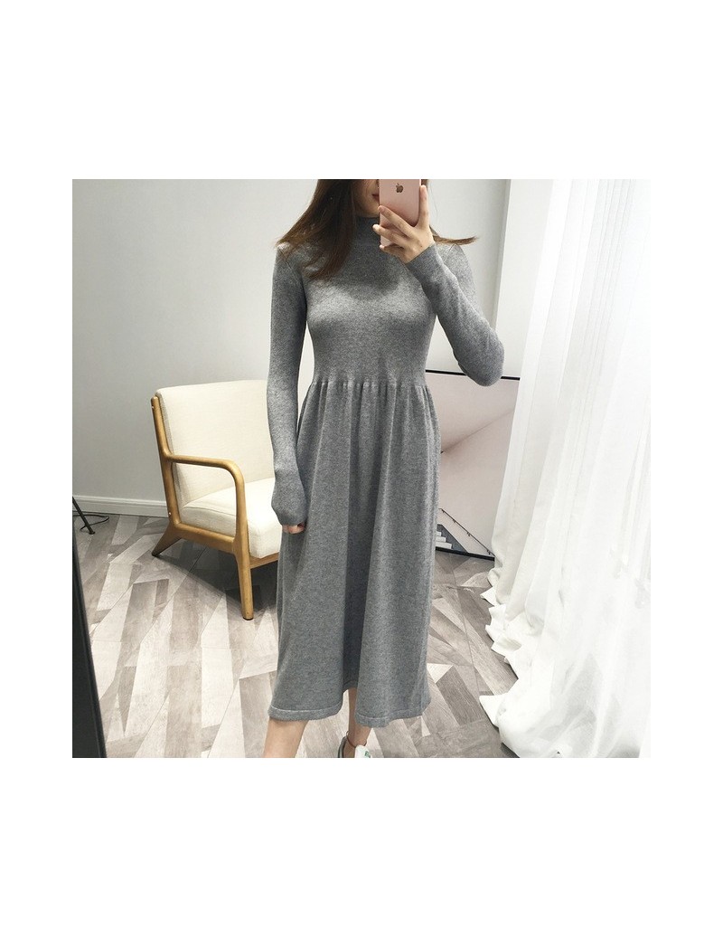 2019 Women Sweater And Pullovers Turtleneck Women Long Pullovers Knitting Women Long Sweater Dress Vestidos Tricot Pull Femm...