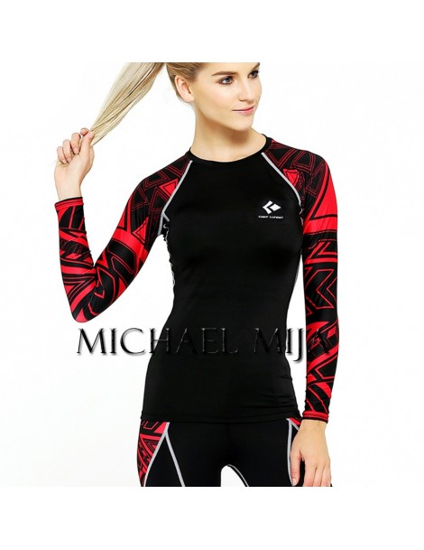 T-Shirts New 2019 Women Compression T Shirt Quick-dry Tights Fitness Mma T-shirts Fashion Printed Long Sleeve Workout Tops Wo...