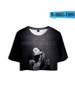 T-Shirts Ariana Grande 3D Printed Crop Tops Women Fashion Summer Short Sleeve T-shirts 2019 Hot Sale Casual Girls Sexy Tee Sh...