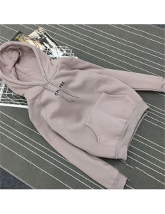 Hoodies & Sweatshirts Oh Yes Letter Harajuku Casual Coat Two Layers Hat 2019 Winter Fleece Pink Pullover Thick Loose Women Ho...