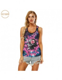 Tank Tops 2019 Summer Top HOLLYWOOD UNDEAD Skulls Rose Printing Punk Style Tank Tops Women Clothes Hip Hop Black Tops Sexy Ve...