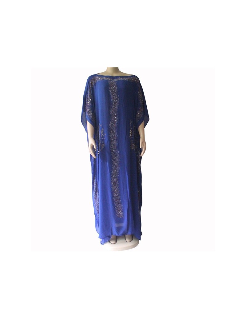new women summer black big dress plus size solid vestidos maxi long fashion loose cloak sleeve gown - blue - 423093136731-2