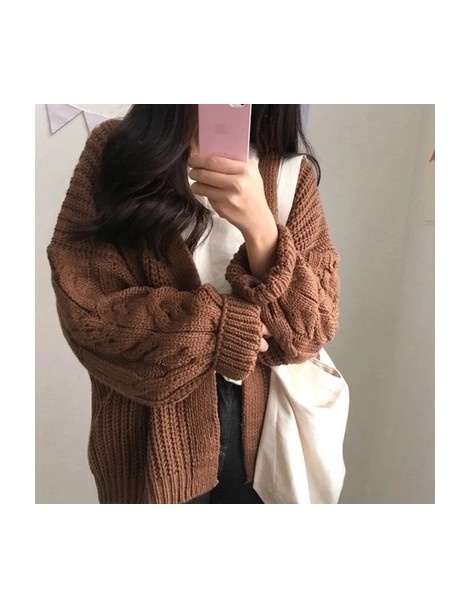 Cardigans 2019 autumn and winter new women's fashion loose long-sleeved knitted cardigan student sweater coat cheap wholesale...