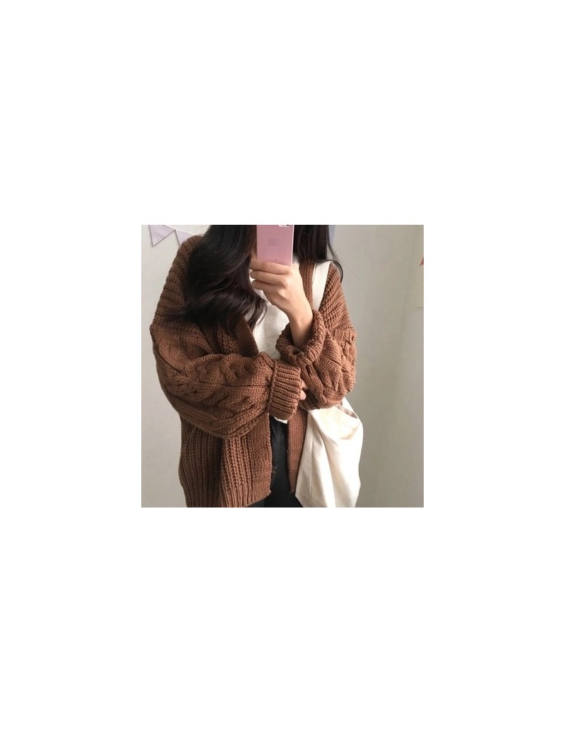 Cardigans 2019 autumn and winter new women's fashion loose long-sleeved knitted cardigan student sweater coat cheap wholesale...