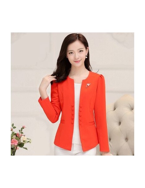 Blazers 2017 Autumn Long Sleeve Double Breasted Blazer Suit Womens Coat Short Blazers Appliques Formal Office Lady Tops NS385...