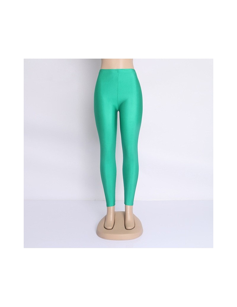 Leggings Women Solid Color Pant Leggings Large Shinny Elasticity Casual Trousers For Girl - Green - 4L4127603721-9 $18.52