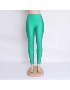 Leggings Women Solid Color Pant Leggings Large Shinny Elasticity Casual Trousers For Girl - Green - 4L4127603721-9 $12.13