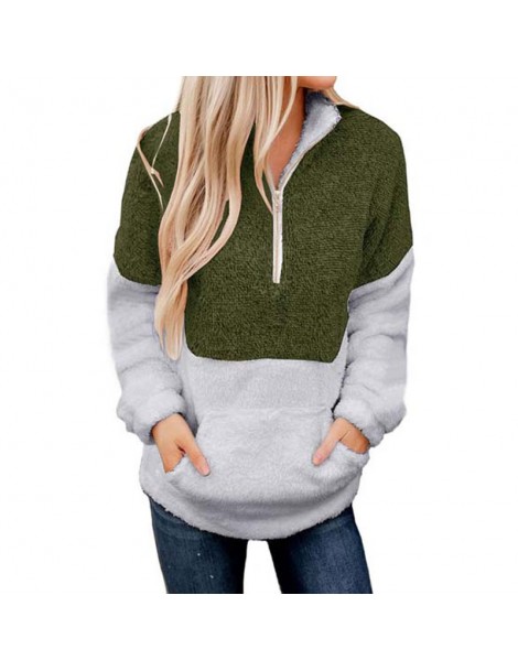 Hoodies & Sweatshirts 2019 Winter Warm Sweatshirt Women Thicken Sweatshirt Female High Neck Sweatshirts Women Long Sleeve Zip...