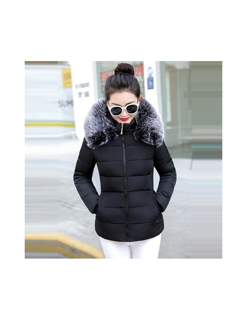 Winter jacket parkas New 2019 Korean women Big Fur cotton-padded jackets coat women's thick down cotton padded Warm Winter c...