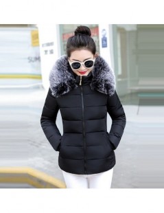 Parkas Winter jacket parkas New 2019 Korean women Big Fur cotton-padded jackets coat women's thick down cotton padded Warm Wi...