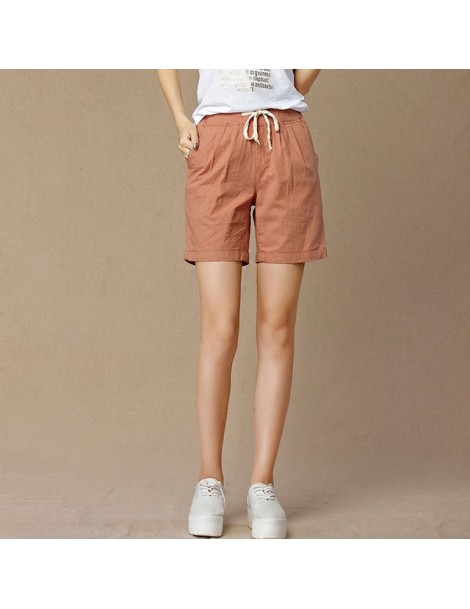 Shorts New 2019 Summer shorts women high waist Fashion Pleated Loose solid cotton linen feminino short for women candy color ...