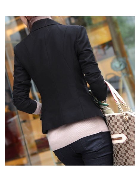 Blazers USA Fashion Women's Ladies Suit Coat Business Blazer Long Sleeve Lady Leisure Suit Jacket Outwear - Black - 4A3907513...