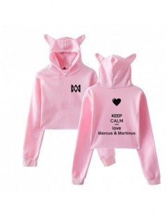 Hoodies & Sweatshirts Marcus & Martinus Cat Ear Hoodies Sweatshirt Cute Kpop Harajuku Hip Hop Geometric Pattern Casual Women ...