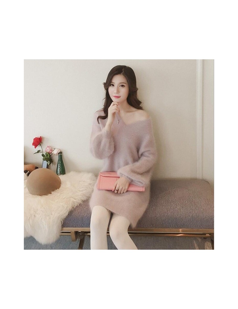 Pullovers 2019 New Women's Coarse Wool Sweater Warm Spring Autumn Winter Casual Sleeved Pullover - Purple - 4S3931502895-3 $3...