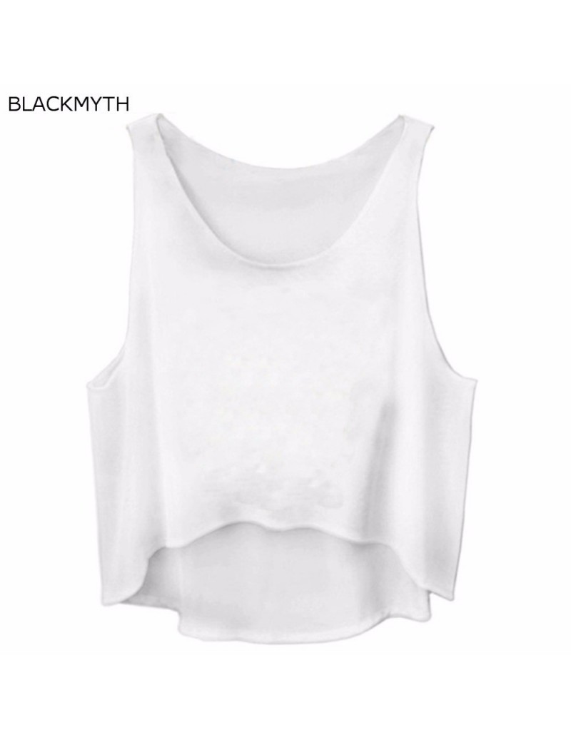 Fashion Women's Sleeveless Casual Black Shirts Crop Tank Tops - Black ...