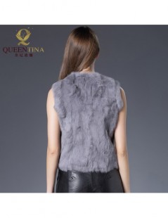 Real Fur Genuine Rabbit Fur Vest Women Spring Real Fur Short Jacket Sleeveless Girls Fur Vest Warm Natural Rabbit Fur Slim Th...