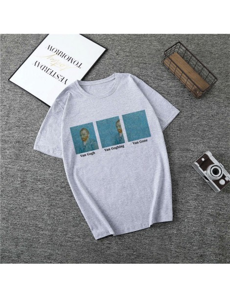 T-Shirts Summer New 2019 Harajuku Vintage Tshirt Van Gogh Van Goghing Van Gone Meme Funny Aesthetics T Shirt Vogue Cute Print...