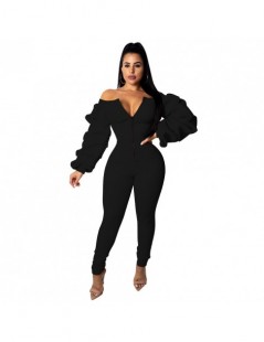 Jumpsuits 2018 Plus Size Womens Long Heap Sleeve Zipped Bodycorn Jumpsuit Casual Clubwear Women Off Shoulder Jumpsuits Overal...