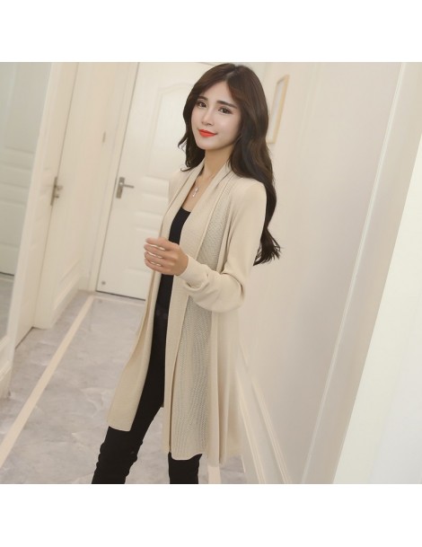 Cardigans 2018 The new spring and summer Korean women slim long sweater cardigan coat female F1162 - P5 - 4A3884421635-5 $11.71