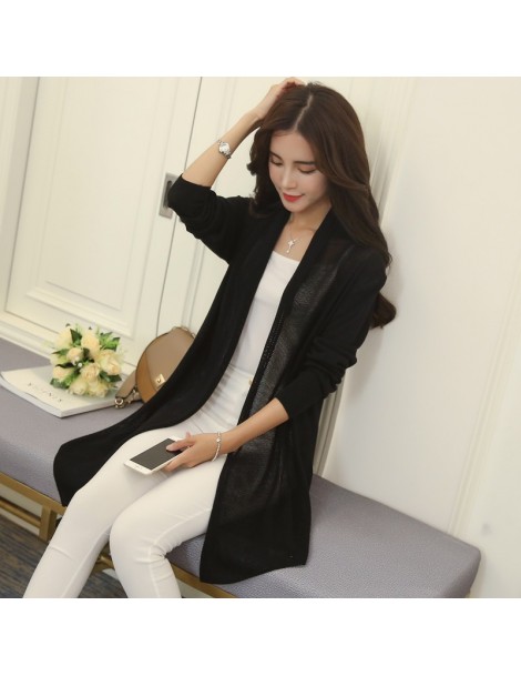 Cardigans 2018 The new spring and summer Korean women slim long sweater cardigan coat female F1162 - P5 - 4A3884421635-5 $11.71