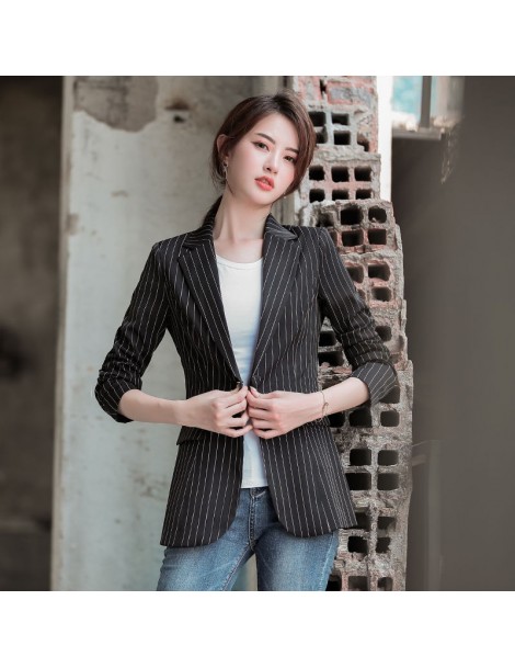 Blazers Plus Size 4XL Striped Women Blazers And Jackets Ladies White Blazer Long Sleeve Suit Jacket Women Blazer Fashion Blaz...