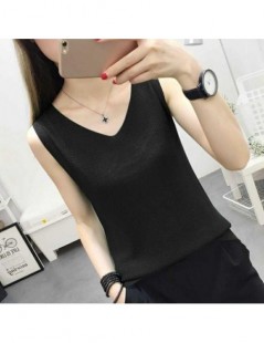 Tank Tops 2019 New Fashion Spring Summer V-Neck Women Tank Tops Sexy Slim Ladies Vest Casual Solid Color Sleeveless Tank Top ...
