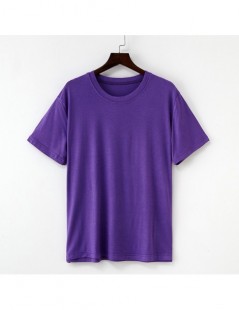 T-Shirts 2019 women's new round neck wild casual wild color cotton summer shirt t-shirt - a-19 - 453007180812-21 $6.10