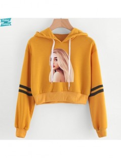 Hoodies & Sweatshirts Ariana Grande Women sexy Lovely crop top hoodies Serpent Print harajuku hot sale 2019 New casual hoodie...