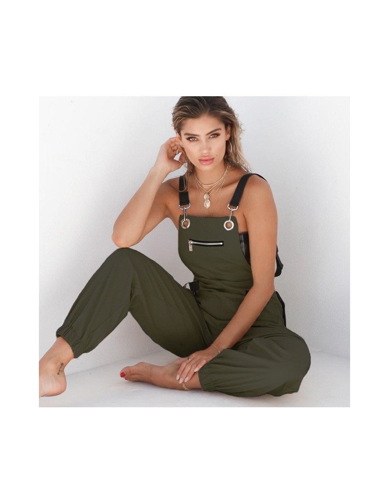 Jumpsuits Brand 100% Cotton Women Jumpsuit Khaki Romper Overalls Casual Long Trousers Vaqueros Basic Cargo Pants Wide Leg Rom...