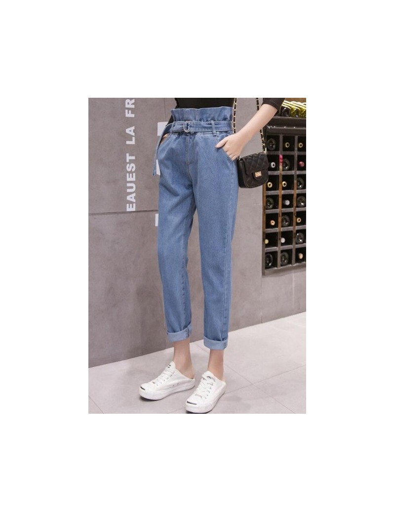 Women Jeans Denim Pants 2019 Spring Summer Fashion Female Vintage Loose Casual Elastic Waist Jeans Demin Harem Pant Trousers...