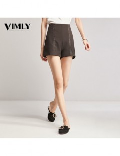 Shorts Solid Elegant Office Lady Shorts Side Zipper Mid Waist Casual Shorts Summer Female High Street Women Short Pants - Bla...