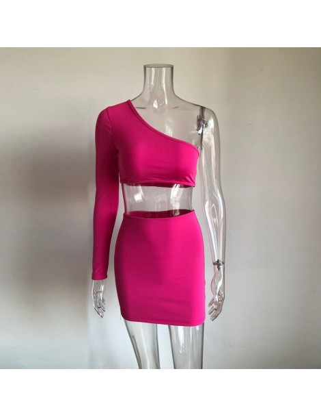 Women's Sets 2 piece set women festival clothing two pieces sets sexy neon crop tops and skirt set co ord tracksuits matching...
