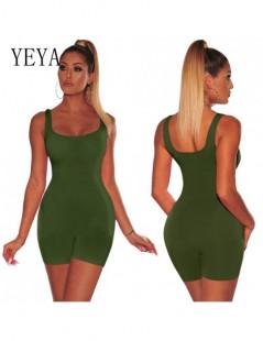Rompers Sexy Bodycon Bodysuit Sleeveless Playsuit Streetwear Neon Green Summer One Piece Shorts Rompers Jumpsuit Women Overal...
