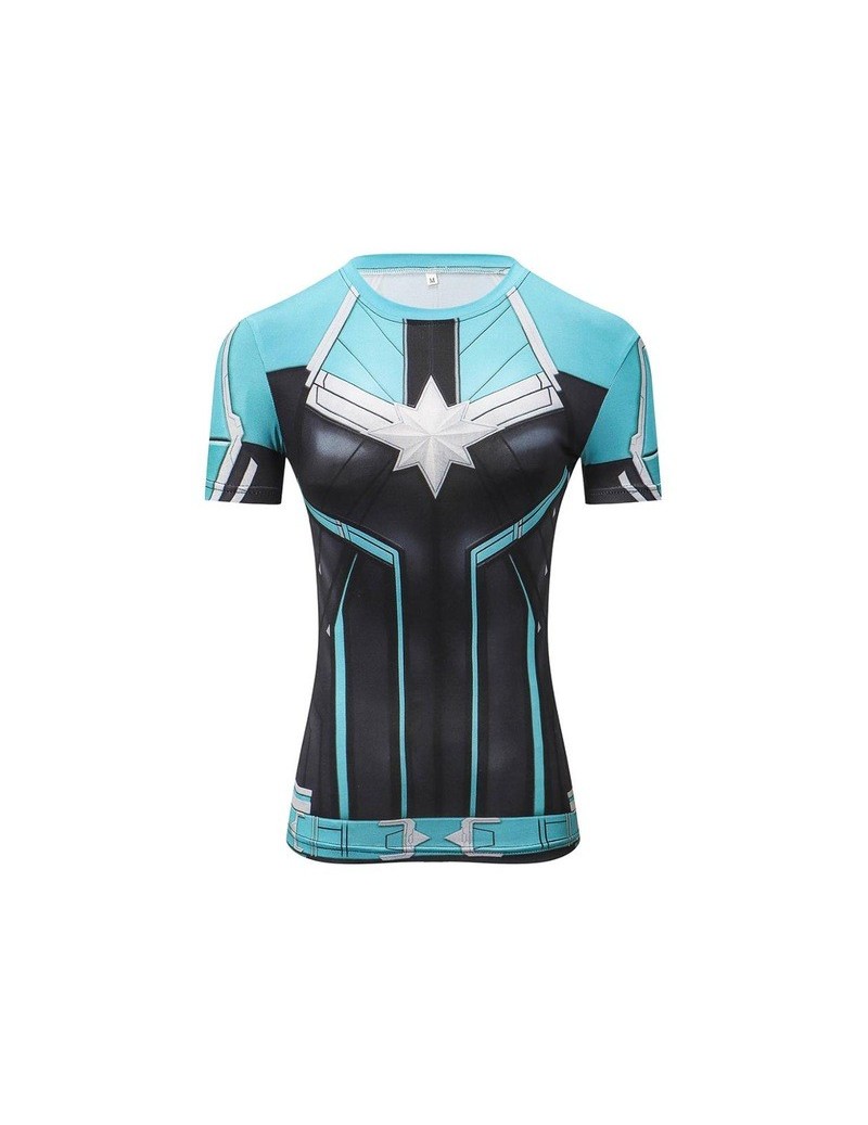 New Avengers 4 Endgame 3D Printed Captain Marvel T-Shirt Women Compression Short Sleeve Women T Shirt Cosplay Costume Tops T...