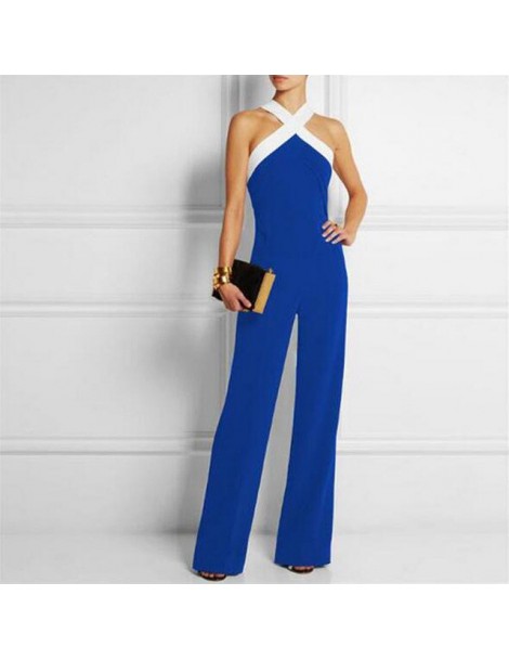 ZANZEA 2019 Summer Rompers Womens Jumpsuits Sexy Halter Neck Sleeveless Off Shoulder Long Playsuits Club Party Overalls S-2X...
