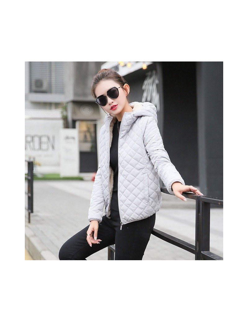 Parkas women hooded fleece solid coat winter jacket 2018 New Autumn spring thin outerwear female short parka zipper jaqueta f...