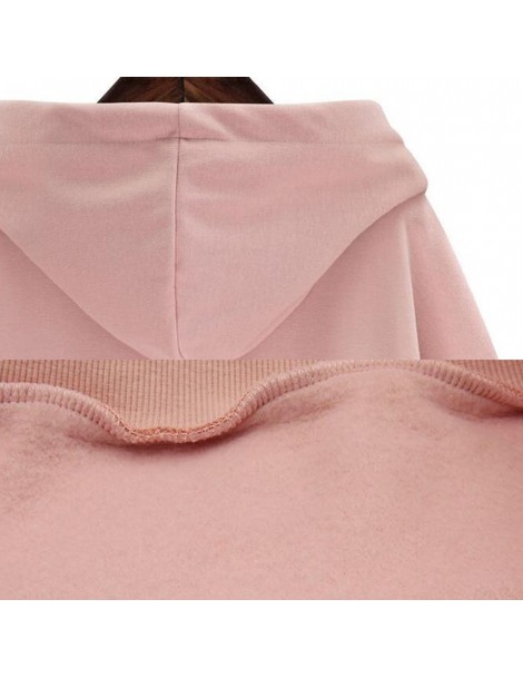 Hoodies & Sweatshirts Warm Hoodies For Women Letters Printed Unique Sweatshirt Retro Poleron Mujer 2019 Cute Pink Kawaii Hood...