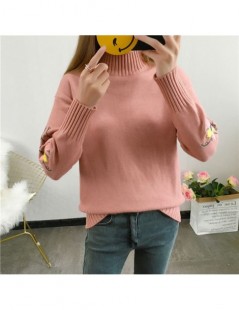 Pullovers Knitted Sweater Women Roubd Collar Sweater And Pullovers Embroidery Long Sleeved Jumper For Lady Slim Waist Christm...