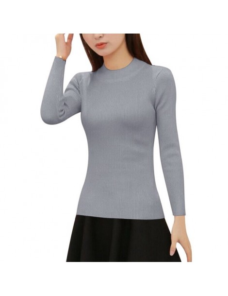 Autumn Winter Casual Sweater Women Fashion Pattern Sweaters Female Basic Pullover Jumpers Long Sleeve Knitted - Grey1 - 4830...