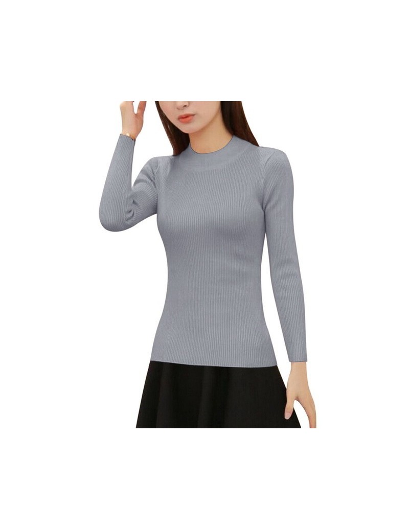 Pullovers Autumn Winter Casual Sweater Women Fashion Pattern Sweaters Female Basic Pullover Jumpers Long Sleeve Knitted - Gre...