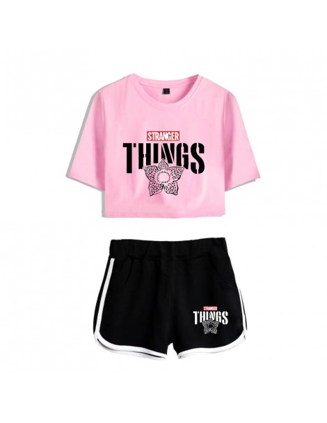 Women's Sets Stranger Things K-pop hip hop 2019 New 2D print Leisure Women Two Piece Set Shorts+lovely T-shirts Hot Sale Clot...