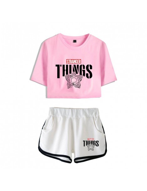 Women's Sets Stranger Things K-pop hip hop 2019 New 2D print Leisure Women Two Piece Set Shorts+lovely T-shirts Hot Sale Clot...