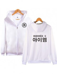 K-POP Monsta X Zipper Harajuku Hoodies Sweatshirt Women Men Winter Korean Fashion Hip Hop Fleece Hooded Jacket Moletom Femin...