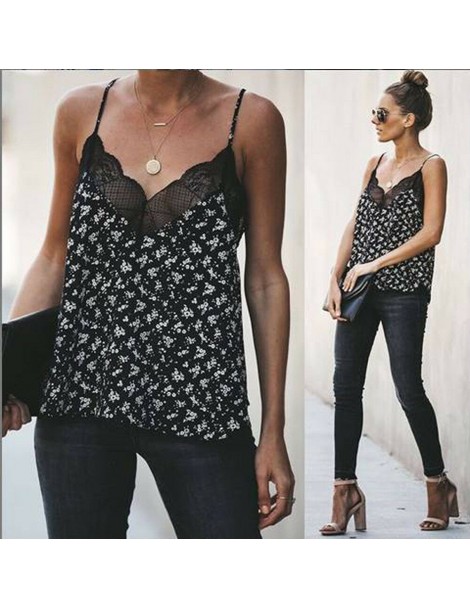 T-Shirts 2019 The Newest Fashion Wear Take Polyester Women Lace Sleeveless Leopard Print Vest T-Shirt Summer Cami Casual Tank...