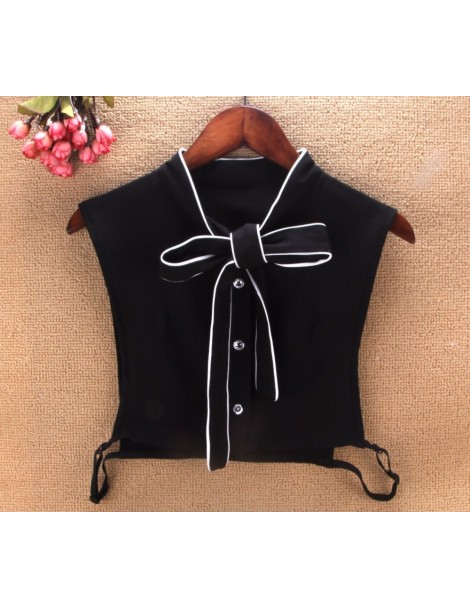 Blouses & Shirts Detachable collars Shirt Lace shirt fake collar Bow Choker Neck Lapel solid color lace Embroidery wooden Hal...