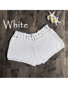 Shorts 2019 New Summer Beach Women Shorts Casual Mini Sexy Knitted Hollow Out Solid High Waist Slim Holiday Cotton Shorts Dro...